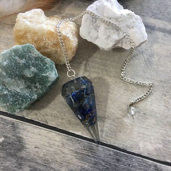 Other - Orgone blue lapis lazuli gemstone pendulum